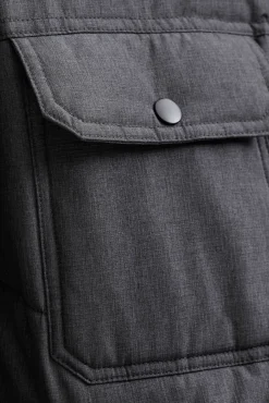 Jack & Jones Casacos-Casaco acolchoada com capuz cinzento