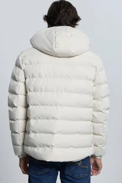 Valecuatro Casacos-Casaco acolchoada com relevo off-white Ecru