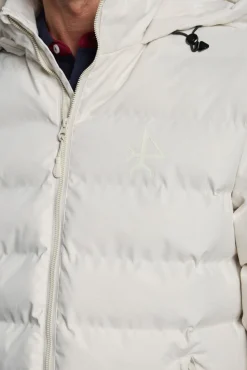 Valecuatro Casacos-Casaco acolchoada com relevo off-white Ecru