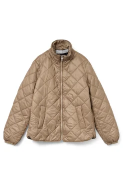 Vero Moda Sobretudos|Casacos-Casaco acolchoada feminina com bolsos Castanho