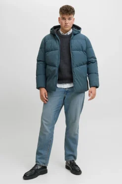 Jack & Jones PLUS Casacos-Casaco acolchoada masculina azul