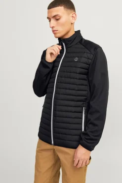 Jack & Jones Casacos-Casaco acolchoado de gola alta preto