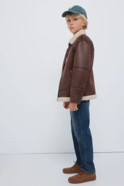 Springfield Kids Casacos|Sobretudos-Casaco aviador infantil cru