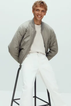 Selected Casacos-Casaco bomber Cinzento