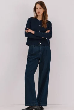 Cortefiel Camisolas-Casaco básico de malha Azul