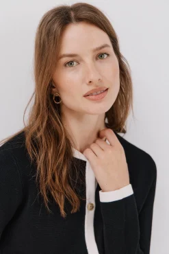 Cortefiel Camisolas-Casaco básico de malha Preto