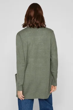 Vila Camisolas-Casaco cardigan de malha Verde