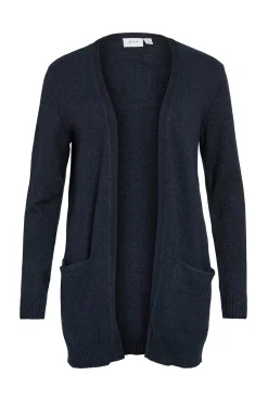 Vila Camisolas-Casaco cardigan de malha Azul