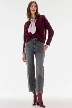 TFP by Tamara Falcó Sobretudos-Casaco com botões de pico Bordeaux