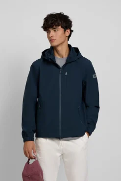 Silbon Casacos-Casaco com capuz à prova de vento Azul