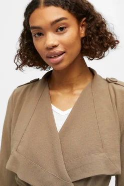 Object Sobretudos-Casaco com cinto Castanho