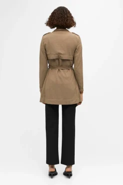 Object Sobretudos-Casaco com cinto Castanho