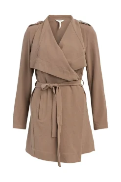 Object Sobretudos-Casaco com cinto Castanho