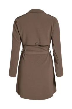 Object Sobretudos-Casaco com cinto Castanho