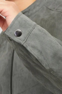 Jack & Jones Casacos-Casaco com efeito de couro cinzento