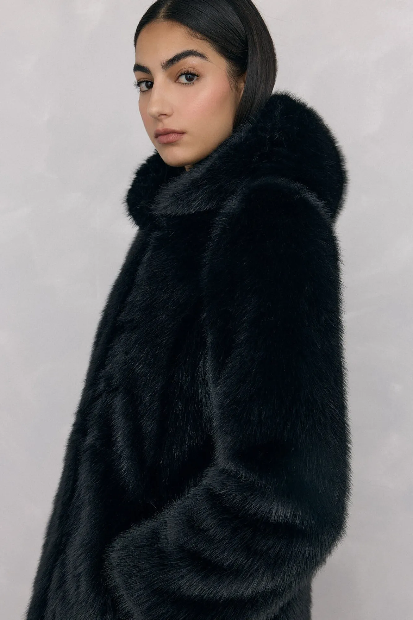 Pedro del Hierro Casacos-Casaco comprido de pele sintética Preto