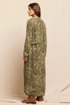 Slowlove Sobretudos-Casaco comprido jacquard Verde