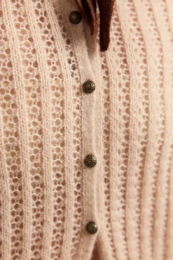 Slowlove Camisolas-Casaco comprido malha Ecru