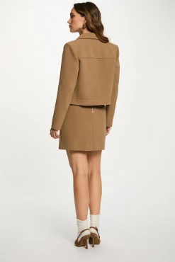 Morgan Sobretudos-Casaco curta de manga comprida Castanho