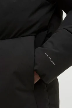 Jack & Jones Casacos-Casaco curta puffer preto