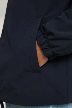 Selected Casacos-Casaco curto com gola confeccionado com materiais reciclados Azul