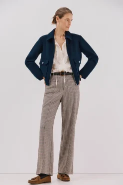 Cortefiel Casacos-Casaco curto de lã Azul