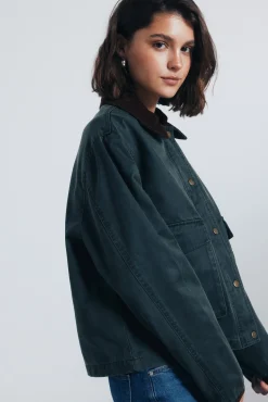 Springfield Sobretudos-Casaco curto encerado Caqui escuro