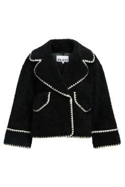 Object Sobretudos-Casaco de borrego sintética Preto