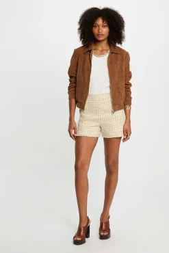 Morgan Sobretudos-Casaco de camurça Castanho