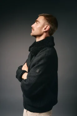 OOTO Casacos-Casaco de lã borrego Cinzento