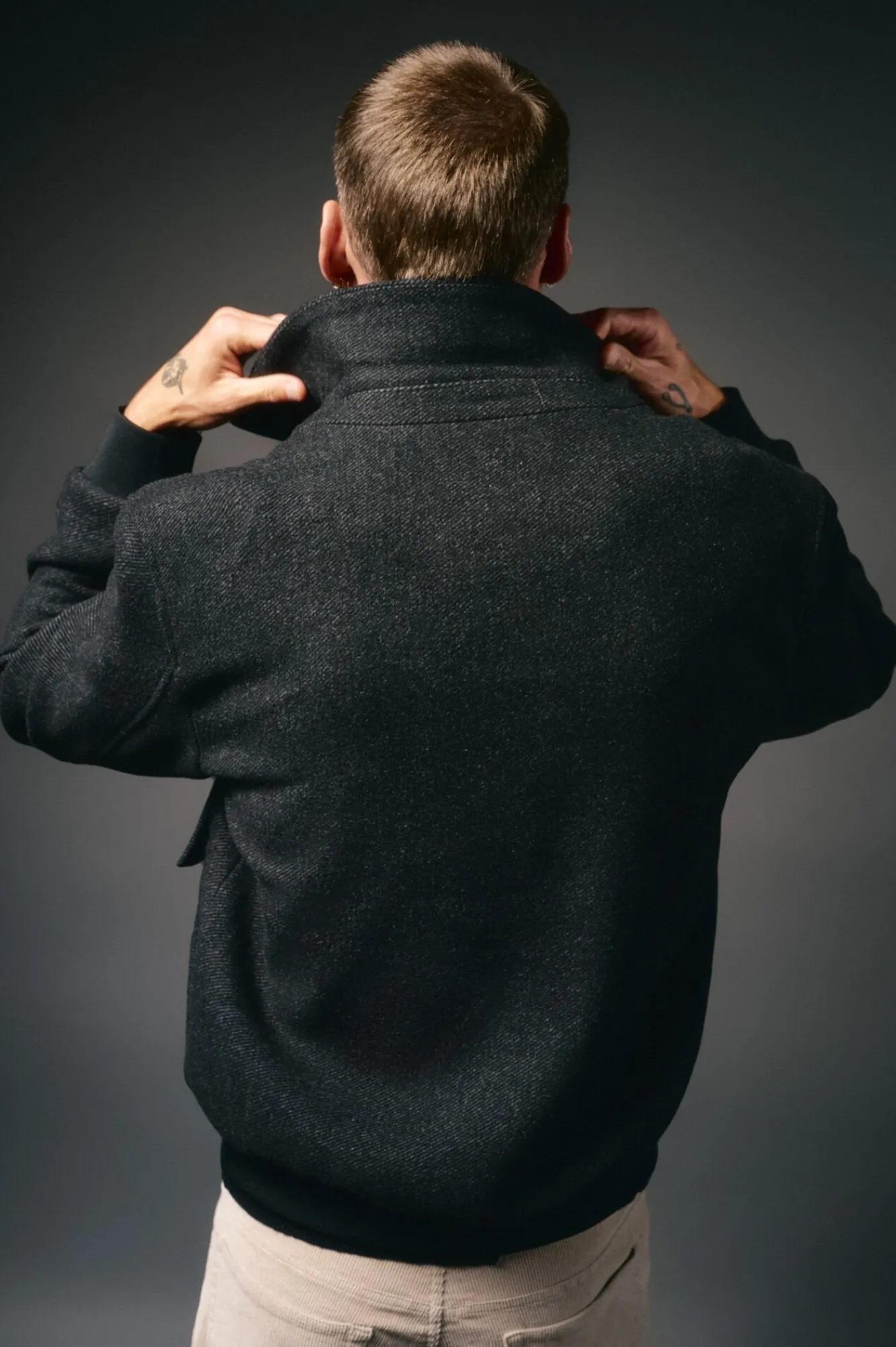 OOTO Casacos-Casaco de lã borrego Cinzento