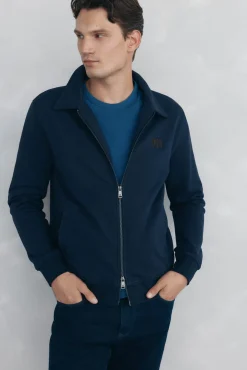 Pedro del Hierro Camisolas|Casacos-Casaco de malha Azul