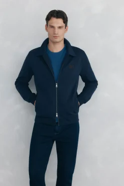 Pedro del Hierro Camisolas|Casacos-Casaco de malha Azul