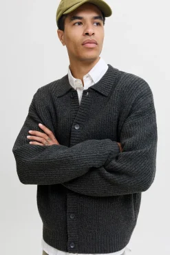 Jack & Jones Camisolas-Casaco de malha cinzento