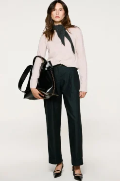 Selected Camisolas-Casaco de malha 100% lã merino. Tostado