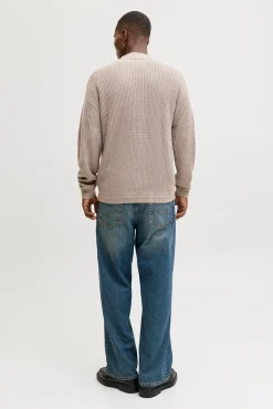 Jack & Jones Camisolas-Casaco de malha básico com gola em V cinzento