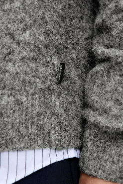 Jack & Jones Camisolas-Casaco de malha básico de malha liso Cinzento