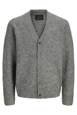 Jack & Jones Camisolas-Casaco de malha básico de malha liso Cinzento