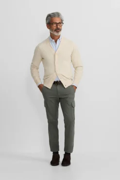 Silbon Camisolas-Casaco de malha clássico Tostado