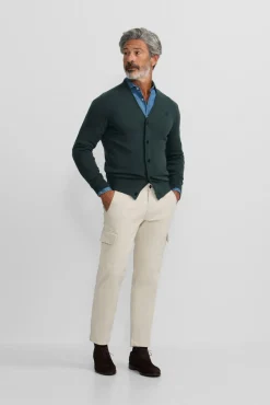 Silbon Camisolas-Casaco de malha clássico Verde