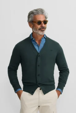 Silbon Camisolas-Casaco de malha clássico Verde
