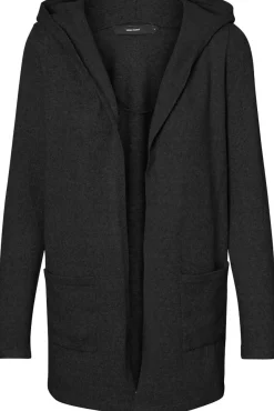 Vero Moda Curve Camisolas-Casaco de malha com capuz tamanho grande Preto