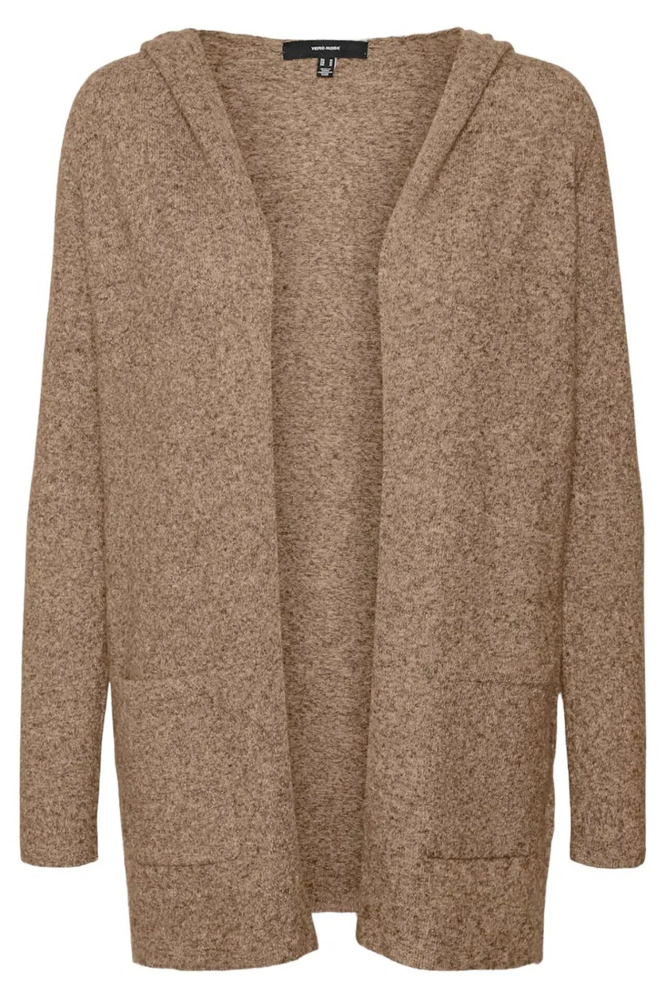 Vero Moda Curve Camisolas-Casaco de malha com capuz tamanho grande Castanho