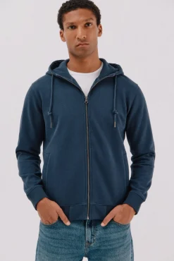 Cortefiel Camisolas-Casaco de malha com capuz Azul