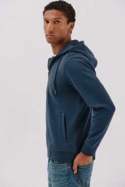 Cortefiel Camisolas-Casaco de malha com capuz Azul