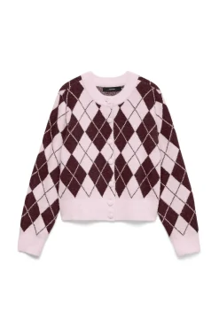 Vero Moda Camisolas-Casaco de malha com estampado de diamantes Subiu