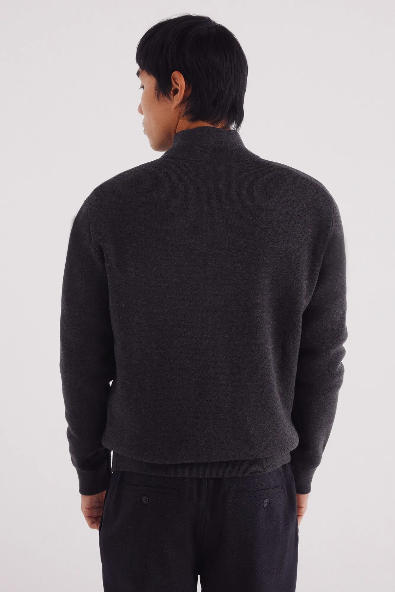 Springfield Camisolas-Casaco de malha com fecho-éclair Milano cinzento