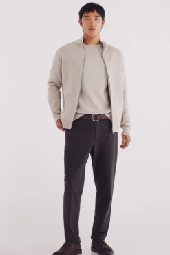 Springfield Camisolas-Casaco de malha com fecho-éclair Milano cru