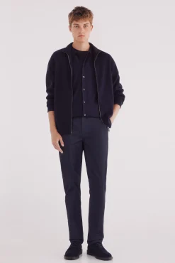 Springfield Camisolas-Casaco de malha com fecho-éclair Milano azul