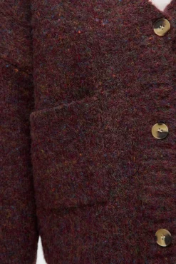 Vero Moda Camisolas-Casaco de malha curto de manga comprida com bolsos Roxo